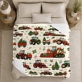 thumbnail image 5 of Festive Farm Tractor Holiday Scene Rustic Christmas, Festive Holiday Scene, Warm Flannel Blanket for Cabin and Lodge, Art Lovers Christmas Gift, Festive Home Decor, 5 of 9