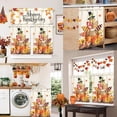 thumbnail image 7 of Thanksgiving Kitchen Curtains and Valance Set of 3, Cute Turkey Pumpkin Sunflower Kitchen Window Tier Curtains Farmhouse Window Valances Rod Pocket Panels for Thanksgiving Home Decor, 7 of 7