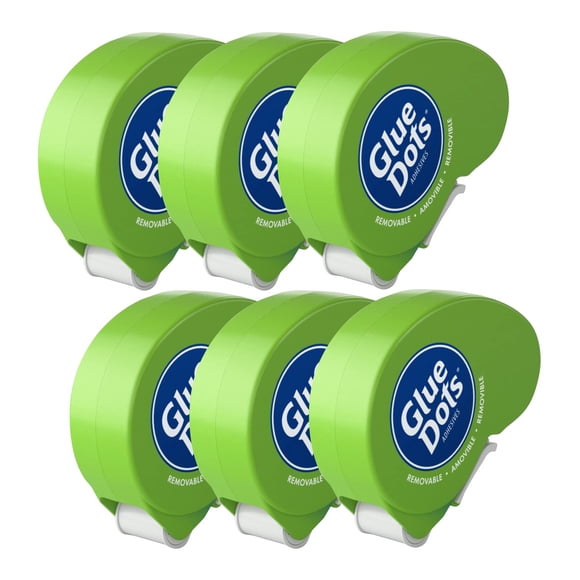 Glue Dots, Removable Dots Dot N' Go Dispenser, Double-Sided, 3/8", .38 Inch, 1200 Dots, DIY Craft Glue Tape, Sticky Adhesive Glue Points, Liquid Glue