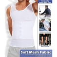 thumbnail image 7 of POP CLOSETS Men Body Shaper Slimming Vest Tummy Control Waist Trainer Tank Top Compression Shirt, 7 of 7