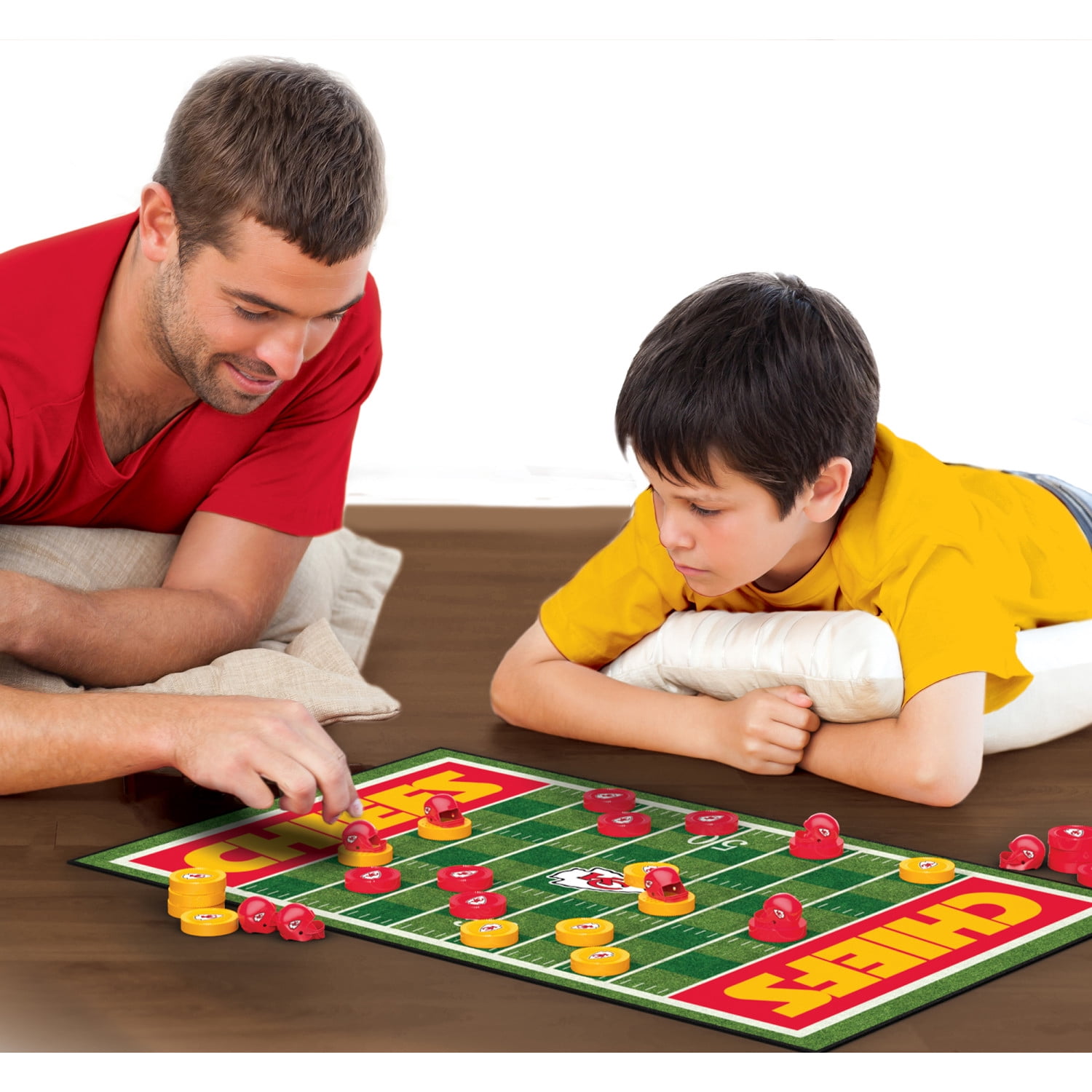MasterPieces Officially licensed NFL Kansas City Chiefs Checkers Board Game for Families and Kids ages 6 and Up