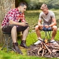 thumbnail image 4 of Costway 2 PCS 18"H  Folding Stool Portable & Foldable Camping Chair with Built-in Handle Black, 4 of 10