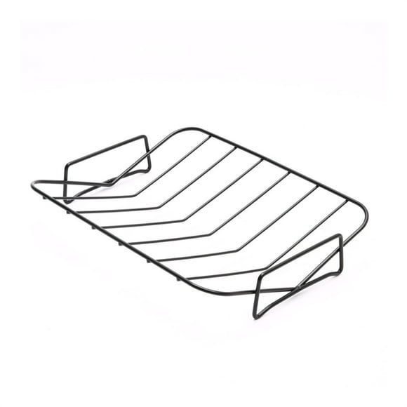 BINGLI Rôtissoire Antiadhésive, Rôtissoire à Grille en V - Rôtissoire Rectangulaire de 13,39 Po pour Dinde et Lasagne pour Pâques, l'Action de Grâce et Noël, Nettoyage Facile, Va au Lave-Vaisselle