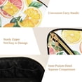thumbnail image 5 of FORMRS Makeup Bag Travel Cosmetic Organizer for Women Fold Flat Zipper Pouch with Handle, Candy Grapefruit, 5 of 8