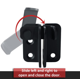 thumbnail image 4 of Cerradura de puerta corredera MACHAO acero inoxidable acabado negro mate EMS3001-B, 4 of 5