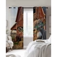 thumbnail image 2 of Farm Donkeys Black Out Curtains 63 Inch Long, Room Darkening Draperies Curtains Panels, Farmhouse Barn Funny Animals Butterfly Thermal Insulated Curtain for Bedroom Living Room 52"x63" 2 Panels, 2 of 8