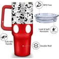thumbnail image 2 of Stainless Steel 40oz Tumbler with Handle - Cartoon Mouse Design, Lid & Straw Included - Insulated Coffee Water Bottle Gifts for Women Girls, 2 of 6