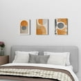 thumbnail image 3 of Set of 3 Boho Wall Decor Abstract Wall Art for Living Room Burnt Orange Wall Decor Mid Century Modern Geometric Painting poster Prints Beige Minimalist Neutral Pictures Artwork Home Decoration, 3 of 6