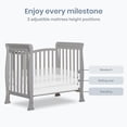 thumbnail image 4 of Dream On Me Piper 4-in-1 Convertible Mini Crib, Pebble Grey, 4 of 9