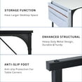 thumbnail image 4 of Homylin 47-inch Study Writing Table with 1 Side Storage Bag,Saving-Space Modern Computer Desk for Home Office, Wood Top with Metal Frame Black/White, 4 of 8