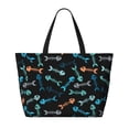 thumbnail image 2 of Kdxio Little Fish Skeleton for Beach Bag for Women Large Beach Tote Bag Waterproof Sandproof Swim Bag with Zipper Pockets Beach Vacation Travel, 2 of 7