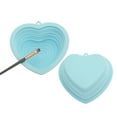 thumbnail image 5 of Unique Bargains Portable Heart Makeup Brush Cleaning Mat 1 Pc Blue, 5 of 6