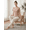 Khaki, variant on Women's Modal Built in Bra Pajama Top Crew Neck Short Sleeves Relaxed Sleep Tee Lounge Top for Lounge XS