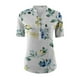 thumbnail image 3 of Camisas de verano para mujer, camisetas de manga corta con cuello en V para mujer con botones y estampado de flores OAVQHLG3B Store  lin121212, 3 of 3