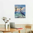 thumbnail image 2 of Acheng Coastal Bathroom Wall Art Sea Bird Wall Decor Blue Heron Pictures Ocean Beach Lighthouse Canvas Painting Print Artwork Framed for Living Room Bedroom Bathroom  16x20 in, 2 of 5
