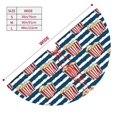 thumbnail image 3 of Cauagu 48" Christmas Tree Skirt Popcorn On Blue Lines Pattern Christmas Tree Decorations Tree Mat for Xmas Decorations Occasion Holiday Home Decor -48", 3 of 7
