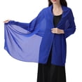 thumbnail image 4 of Fewfanhot Glitter Dot Chiffon Shawl Wrap, Long Sleeve Sheer Cardigan Cover Up for Women Evening Wedding Party Dress, 4 of 5