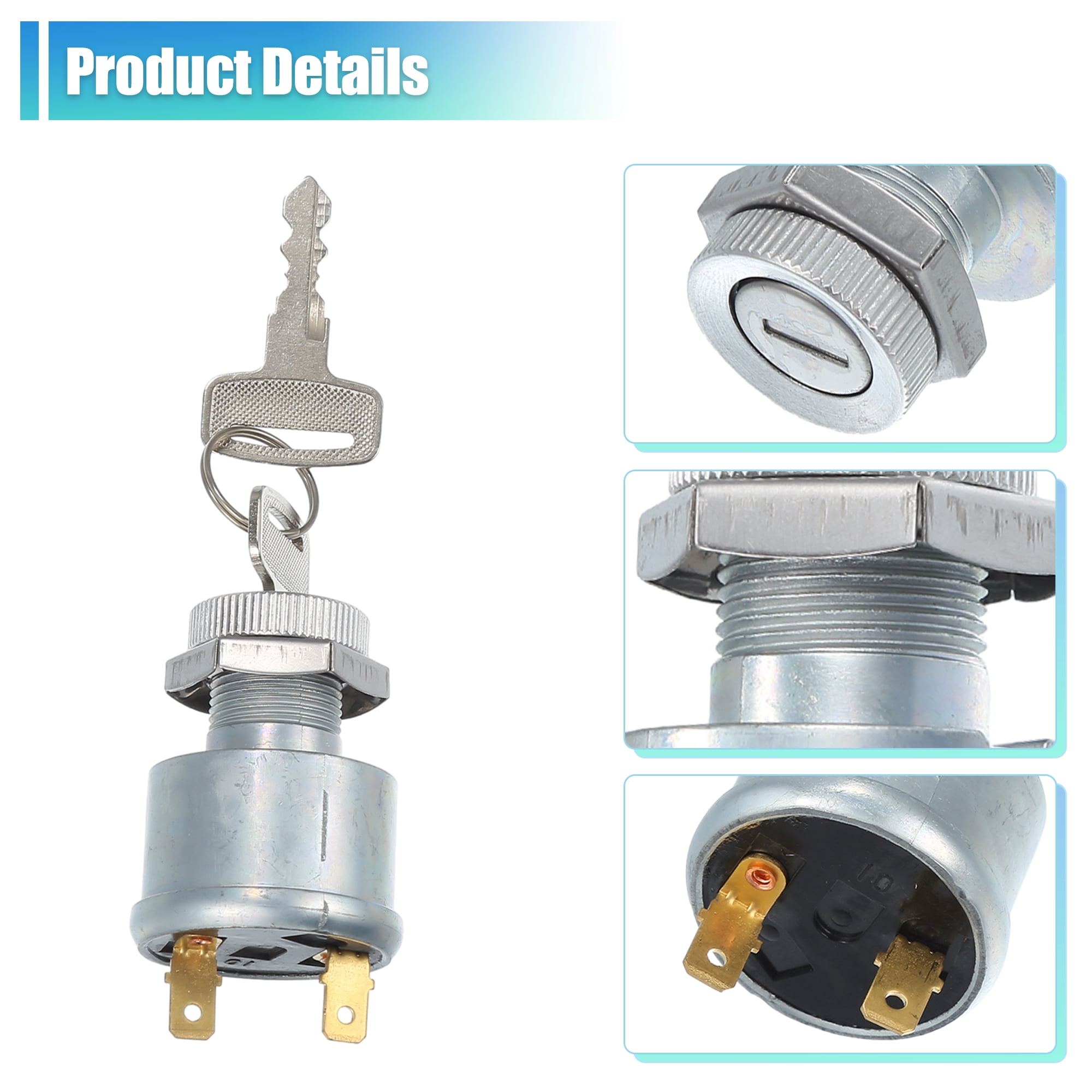 Unique Bargains Car Ignition Switch Alloy Lock Cylinder for EZGO Golf Cart 1981-Up