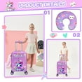 thumbnail image 6 of Kids Luggage Sets for Girls with Wheels,Carry on Travel Suitcase with Wheels for Toddlers Travel Essentials Set of 5 Travel Pillow School Backpack, 6 of 8