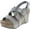Pewter, variant on Women's Hester-5 Vegan Leather Strappy Wedge Sandals
