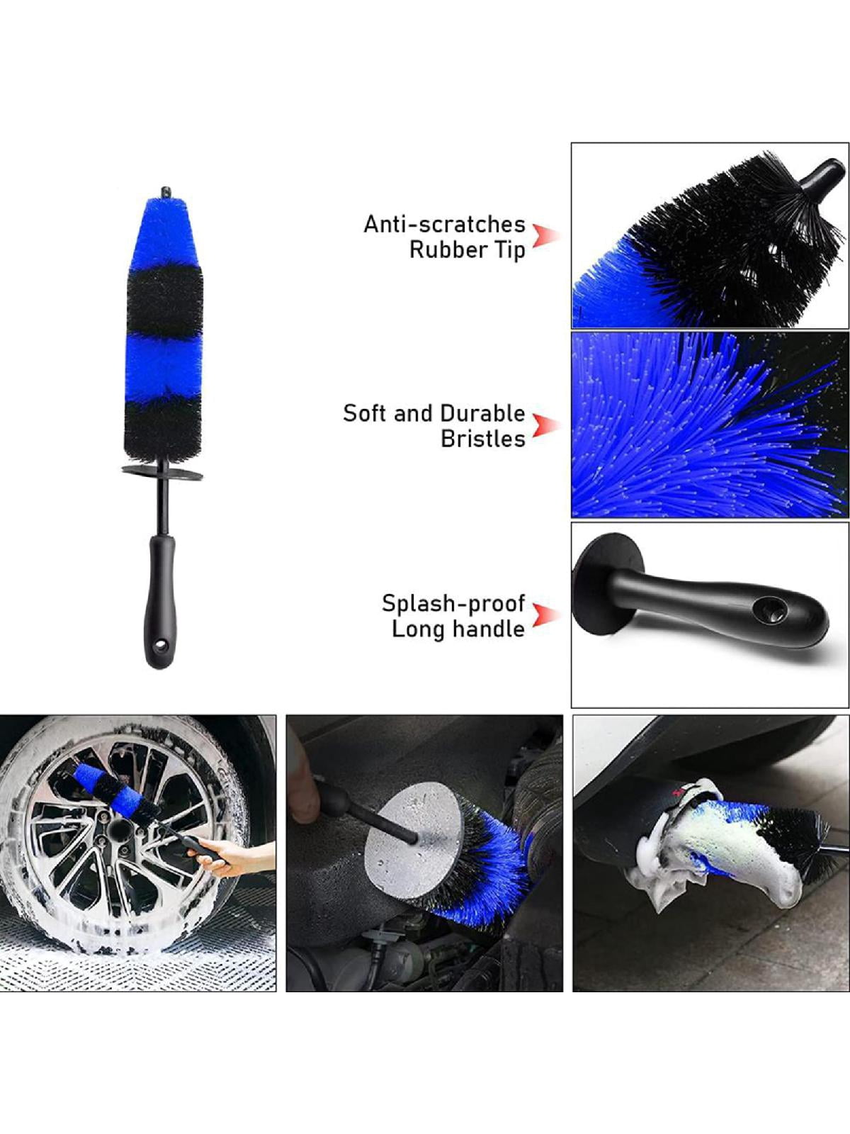 20Pcs Car Wheel Tire Cleaning Brush Set, Car Detailing Kit, Car Detailing Brush Set Wheels for Rim Brush Detailing Brush