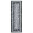 thumbnail image 3 of GlowSol 2'x8' Runner Rug Modern Braided Print Runner Rug Washable Non Slip Low Pile Runners for Kitchen Hallway Laundry, Gray, 3 of 7