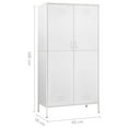 thumbnail image 4 of vidaXL Garde-Robe Blanche 90x50x180 cm Acier, 4 of 5