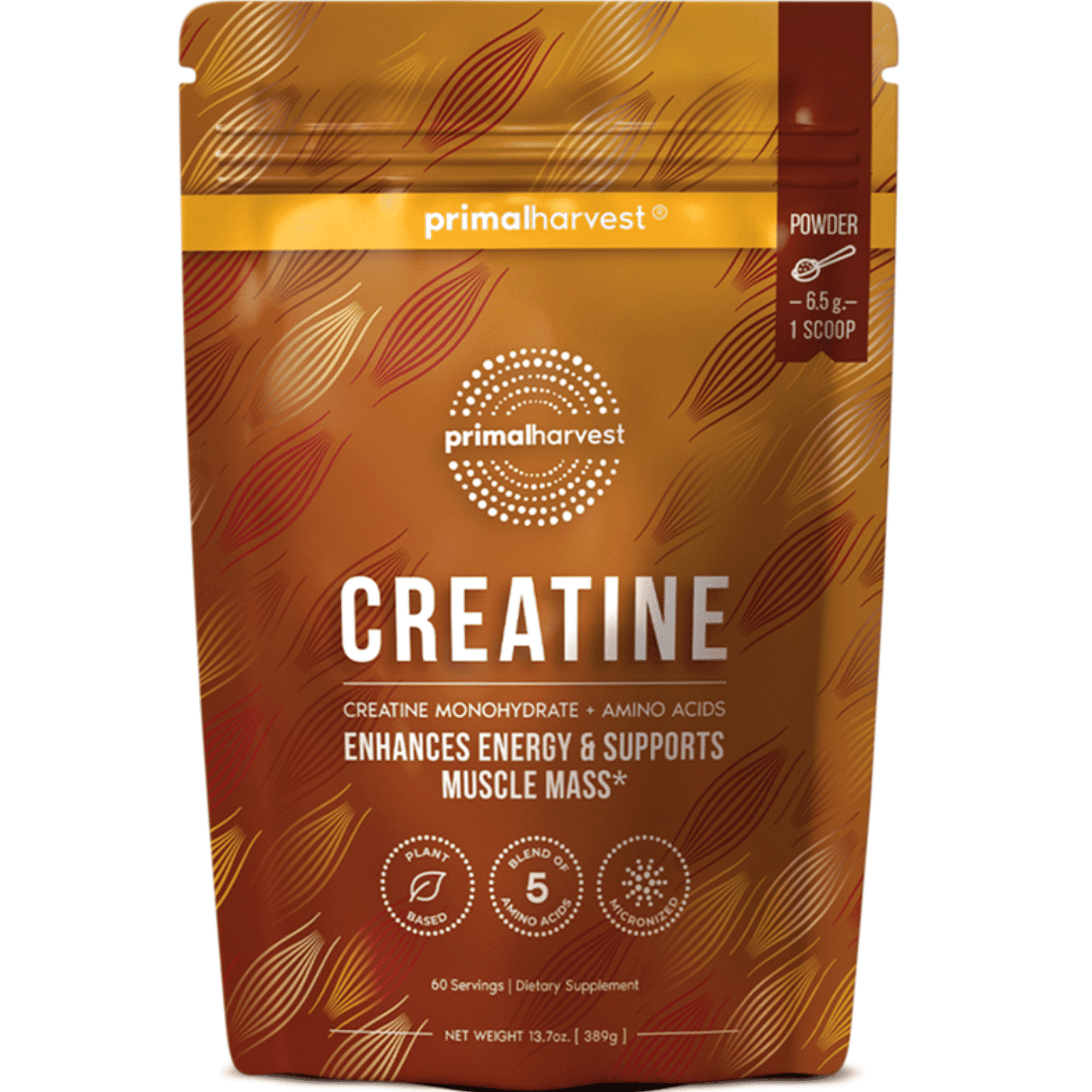 Primal Harvest Primal Creatine Powder, Muscle Recovery and Strength Supplement, 60 Servings