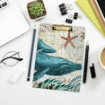 thumbnail image 7 of FMSHPON Vintage Sea Whale Clipboard Hardboard Wood Nursing Clip Board and Pull for Standard A4 Letter 13x9 inches, 7 of 7