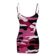 thumbnail image 3 of IROINNID Women's Sleeveless Sheath Dress Casual Camouflage Sexy Tight-fitting Sling Bag Hip Dress Square Neck Short Women Dress, 3 of 5