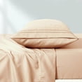thumbnail image 4 of ESCA Peach Bed Sheets Set - OEKO-TEX Certified, 4-Piece Set (Flat Sheet, Fitted Sheet, Pillowcases) Full Size, 4 of 6