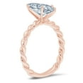 thumbnail image 2 of 2 ct Marquise Cut Natural Aquamarine Solitaire 14K Rose Gold Womens Engagement Ring, 2 of 4