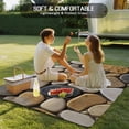 thumbnail image 4 of Stones Outdoor Rug for Patio/Deck/Porch, Non-Slip Large Area Rug 5 x 8 Ft, Gravel Rock Cobblestone Natural Pattern Art Indoor Outdoor Rugs Washable Area Rugs, Reversible Camping Rug Carpet Runner, 4 of 8