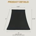 thumbnail image 2 of Urbanest 9" Silk Square Cut Lampshade, Black, 2 of 6