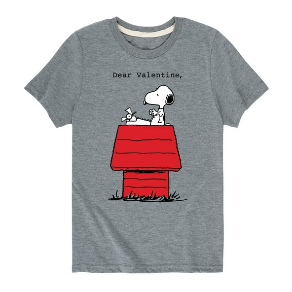 Peanuts - Dear Valentine Snoopy - Toddler And Youth Short Sleeve Graphic T-Shirt