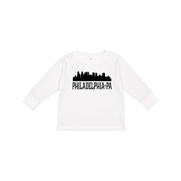 Inktastic Philadelphia Pennsylvania City Skyline Boys or Girls Long Sleeve Toddler T-Shirt