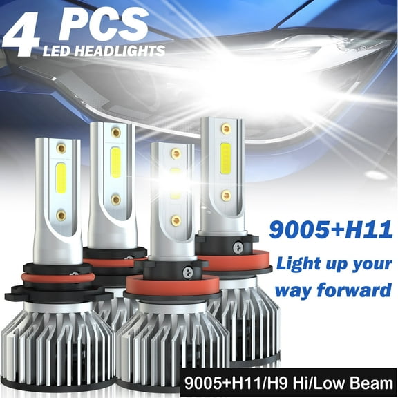 For Chevrolet Traverse 2009 2010 2011 2012 Led Headlight Bulbs 9005 H11 High&Low Beam,500% Brighter than Halogen,4Pack