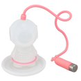 thumbnail image 3 of Tea Leaf Filter, Flexible Silicone Tea Infuser  Chain Reusable Cute Diver Shape With Drip Tray For Pure Tea Green,Pink,Grey, 3 of 8