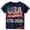 L96 Navy, variant on CONZONE 250 Anniversary Usa Tee Shirts For Toddler Boys Independence Day Letter Print Crew Neck Short Sleeved Comfortable Tops Black Size 1-2 Years