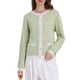 thumbnail image 1 of Suéteres de cárdigan elegantes para mujeres Inspire Chic, de manga larga, tejidos de canalé, primavera y otoño, talla L, verde claro, 1 of 4