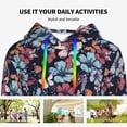 thumbnail image 4 of Cauagu Flowers ad Butterflies for Women's Hooded Sweatshirts Pullover Hoodie for Women Fall Workout Sweat Long Sleeve Preppy Sweatshirts-X-Large, 4 of 7
