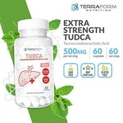 (3 Pack) Terraform Pure TUDCA (Tauroursodeoxycholic Acid) - 500mg Per Serving - Pure Liver Support & Health - 60 Capsules