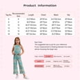 thumbnail image 6 of dPois Girls Sleeveless Jumpsuits Spaghetti High Waist One-Piece Romper Suit Wide Leg Pants Set Summer Black 16, 6 of 6