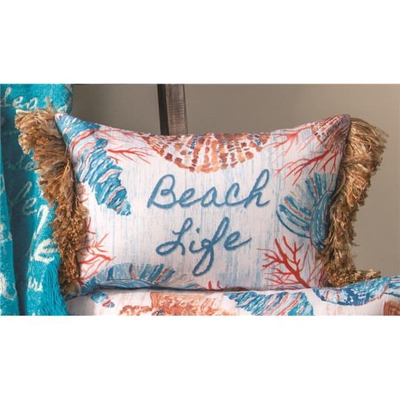 Beach Life Word Pillow