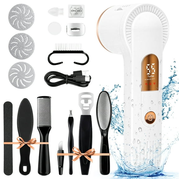 XUEYU Electric Callus Remover for Feet, Vacuum Suction Foot Callus Remover Kit W/ 3 Roller Heads, 14 in 1 Waterproof Pedicure Tools for Feet, Rechargeable Foot Scrubber for Dry & Crack Feet,Foot File