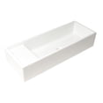 thumbnail image 4 of ALFI brand AB39TR 39" White Above Mount Fireclay Bathroom Trough Sink, 4 of 5