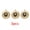 3Pcs Black, variant on Stainless Steel With Natural Stone Gold Sun Symbol Pendants For Jewelry Making-3Pcs Black