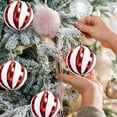 thumbnail image 5 of Lksixu Christmas Balls Ornaments for Xmas Tree, Christmas Decorations 2.36" Red and White Shatterproof Decorative Ball Pendants with Glittering, Christmas Tree Hanging Bauble Sphere for Party Holiday, 5 of 6