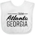 thumbnail image 3 of Inktastic From Atlanta Georgia in Black Distressed Text Boys or Girls Baby Bib, 3 of 4