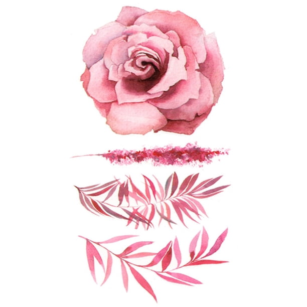Pegatinas de tatuaje, tatuaje temporal para hombres, mujeres, adultos, flores, tatuajes corporales, tatuajes temporales, pegatinas extraíbles.